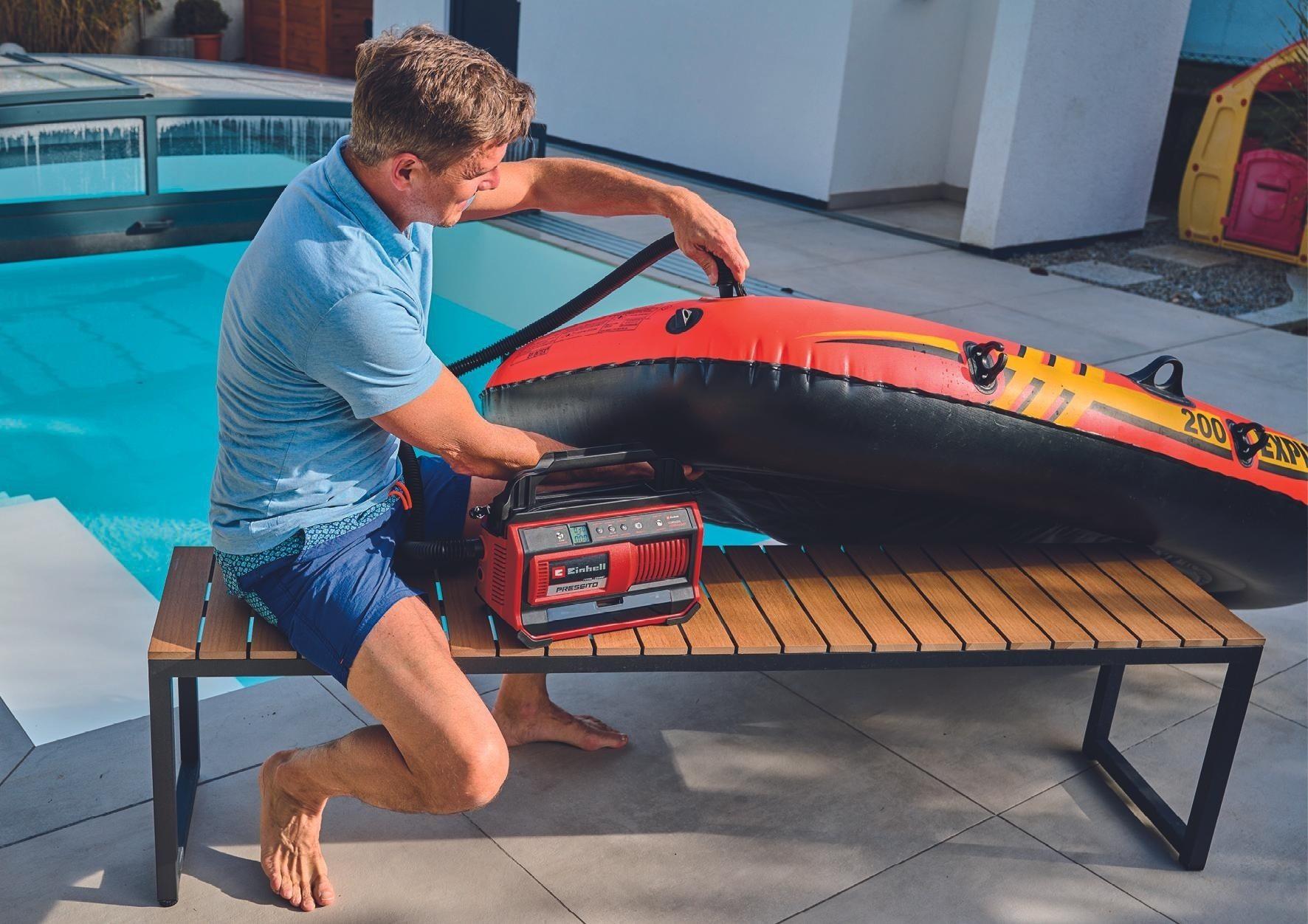 Компрессор воздушный аккумуляторный Einhell PRESSITO 18/25 с ручкой для переноски 10,5 бар без АКБ и ЗУ (4020420) - фото 3 Компрессор воздушный аккумуляторный Einhell PRESSITO 18/25 с ручкой для переноски 10,5 бар без АКБ и ЗУ (4020420) - фото 3