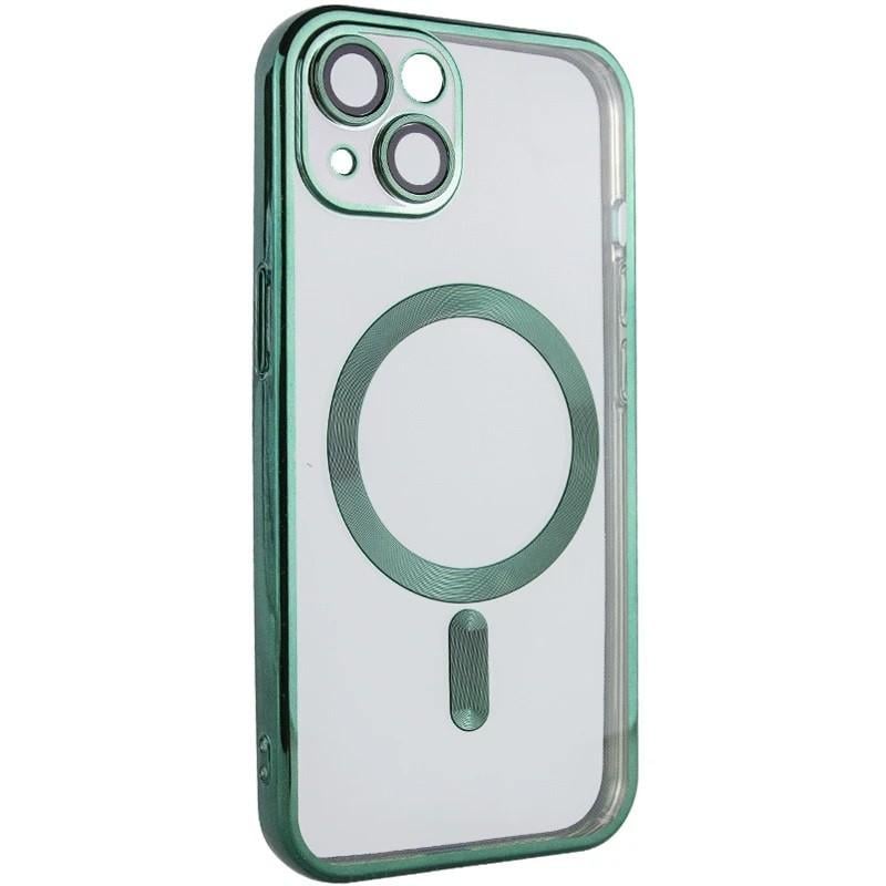 Хромований Чохол Magnetic із Технологією MagSafe + захист камери для Apple iPhone 14 (6.1") Green