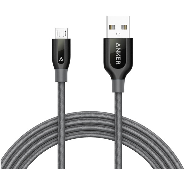 Кабель Anker Powerline+ Micro USB V3 1.8 м Space Gray (A8143HA1)