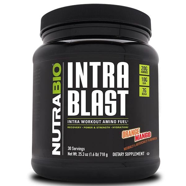 Амінокомплекс для спорту NutraBio Intra Blast 718 г 30 порцій Orange Mango (000027204) Амінокомплекс для спорту NutraBio Intra Blast 718 г 30 порцій Orange Mango (000027204)