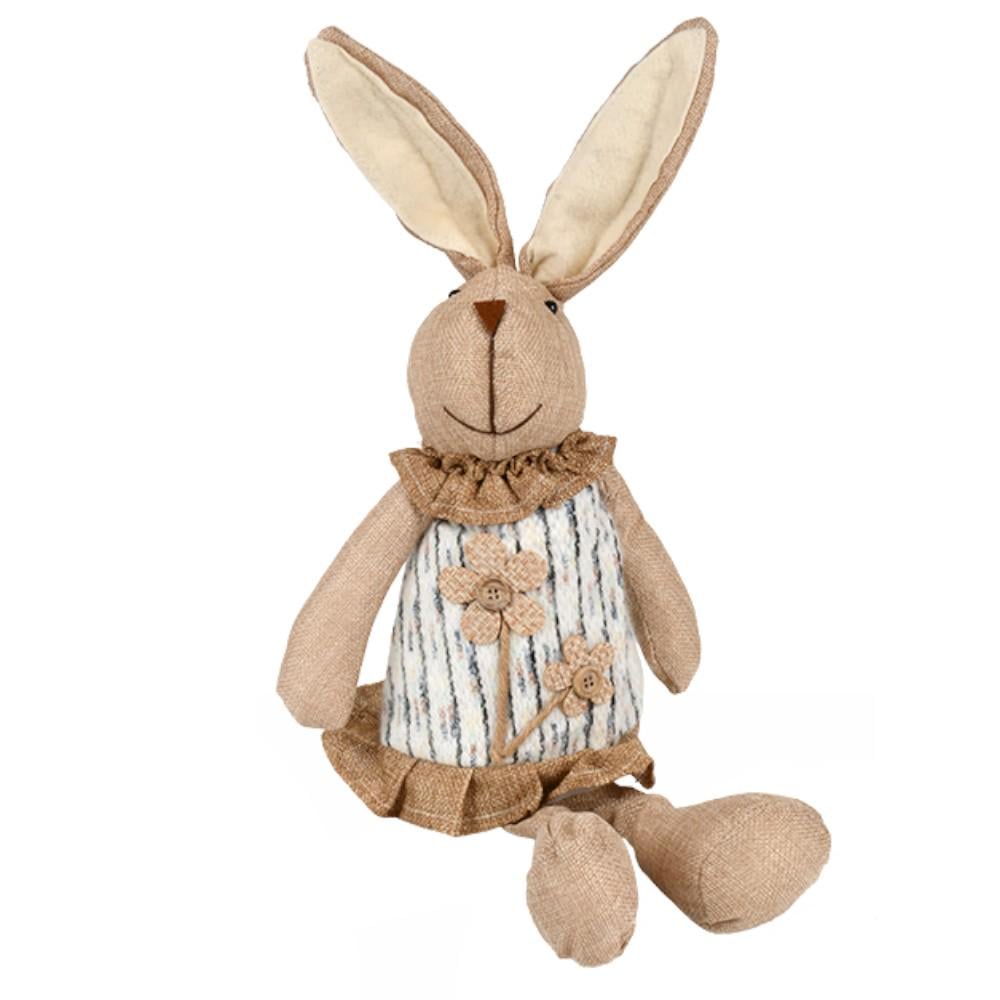 Фигура интерьерная Easter Bunny R34057 50 см Бежевый с белым