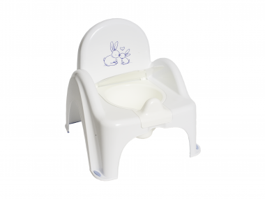 Горщик-стульчик Tega Baby Зайчики з музикою Білий (5902963010438 PO-065-103)