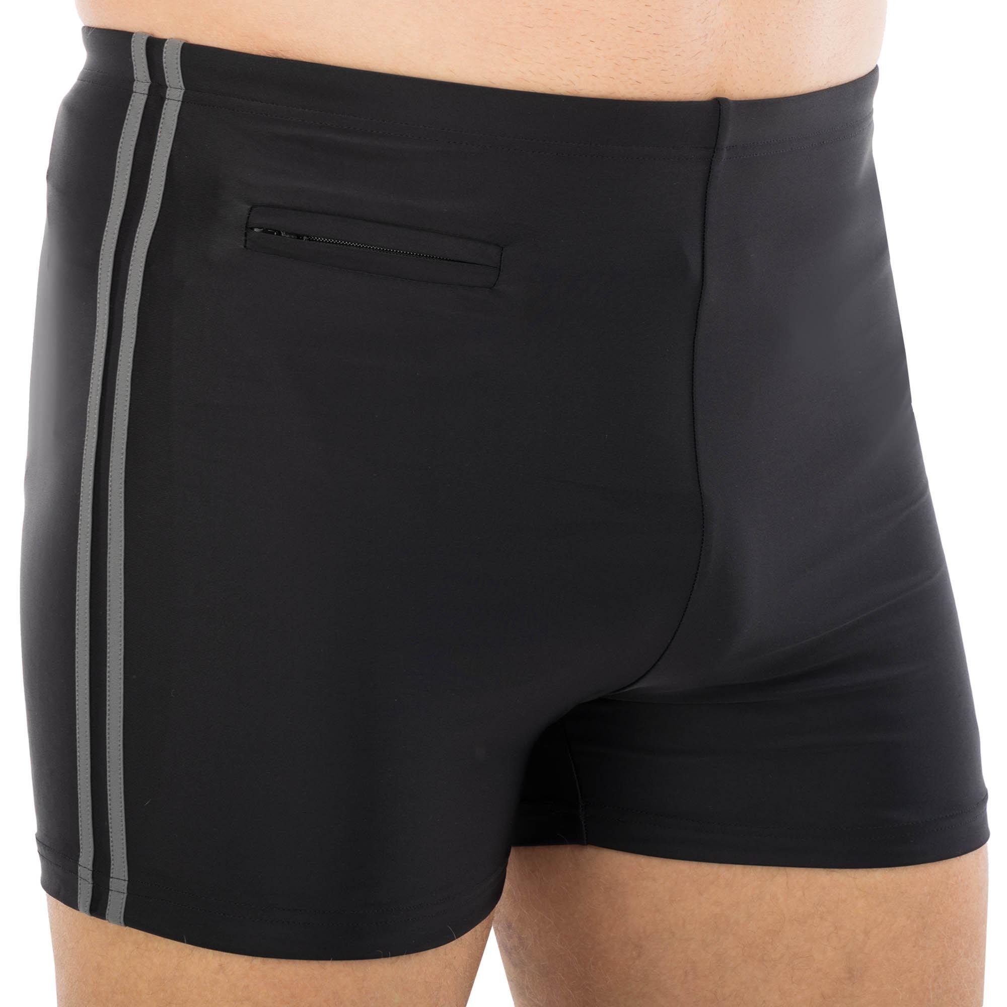 Плавки боксери чоловічі для плавання YINGFA Y3957 L Чорний/Сірий (Y3957_Черный-серый_L_(160-165) - фото 3