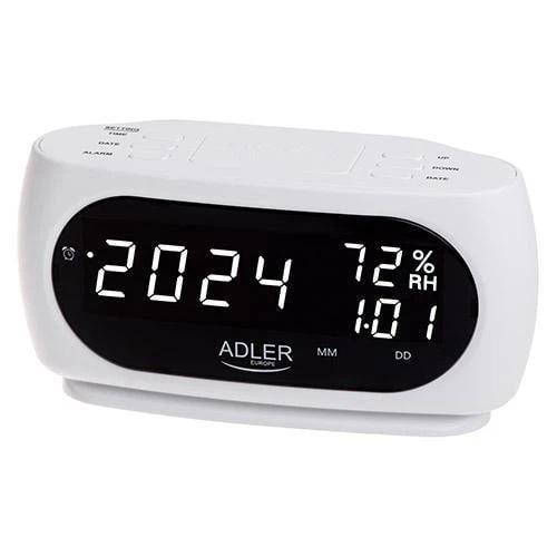 Годинник-будильник настільний Adler AD 1186 White