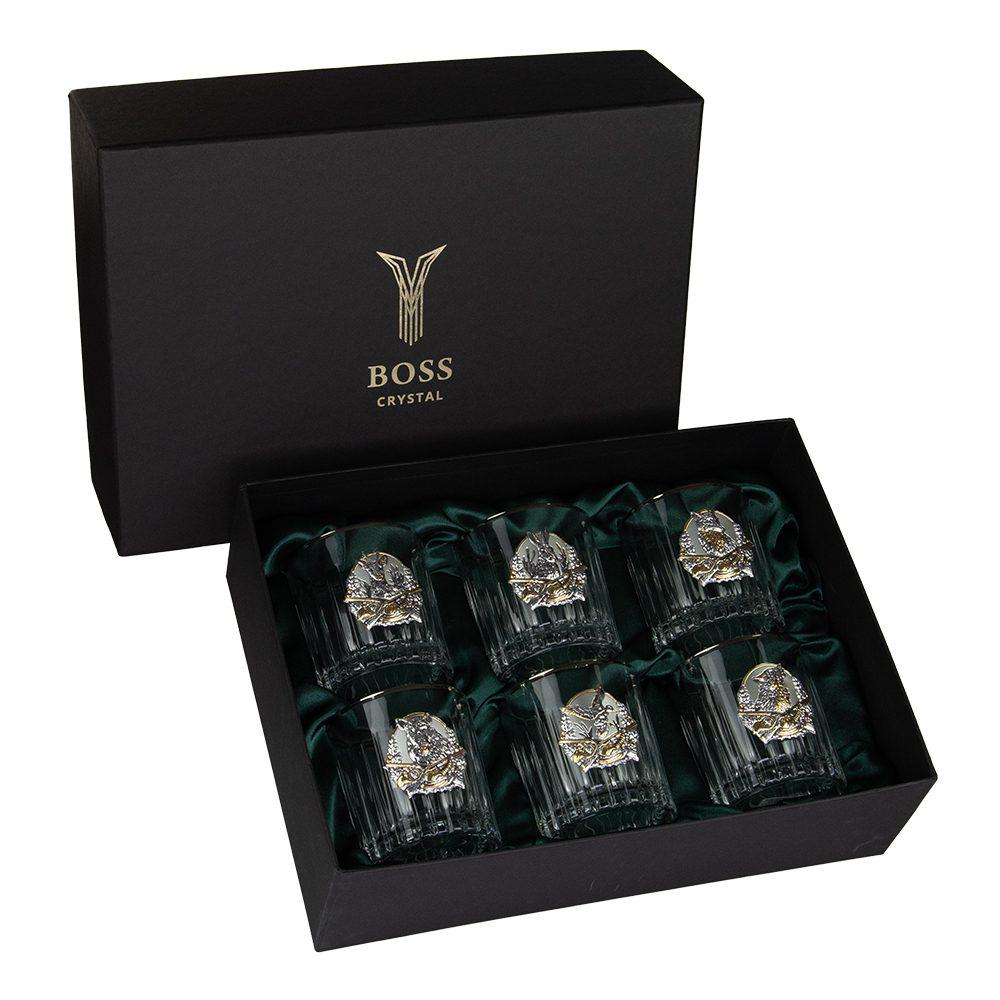 Набор бокалов для виски Boss Crystal HUNTER 6 бокалов 360 мл (196-0017)
