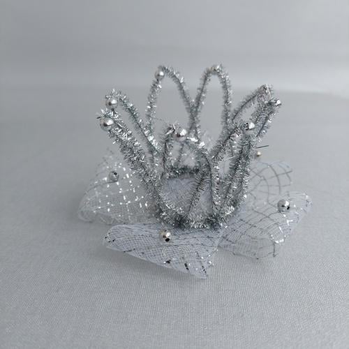 Корона Принцессы для праздника на шпильке Серебряный (210069)