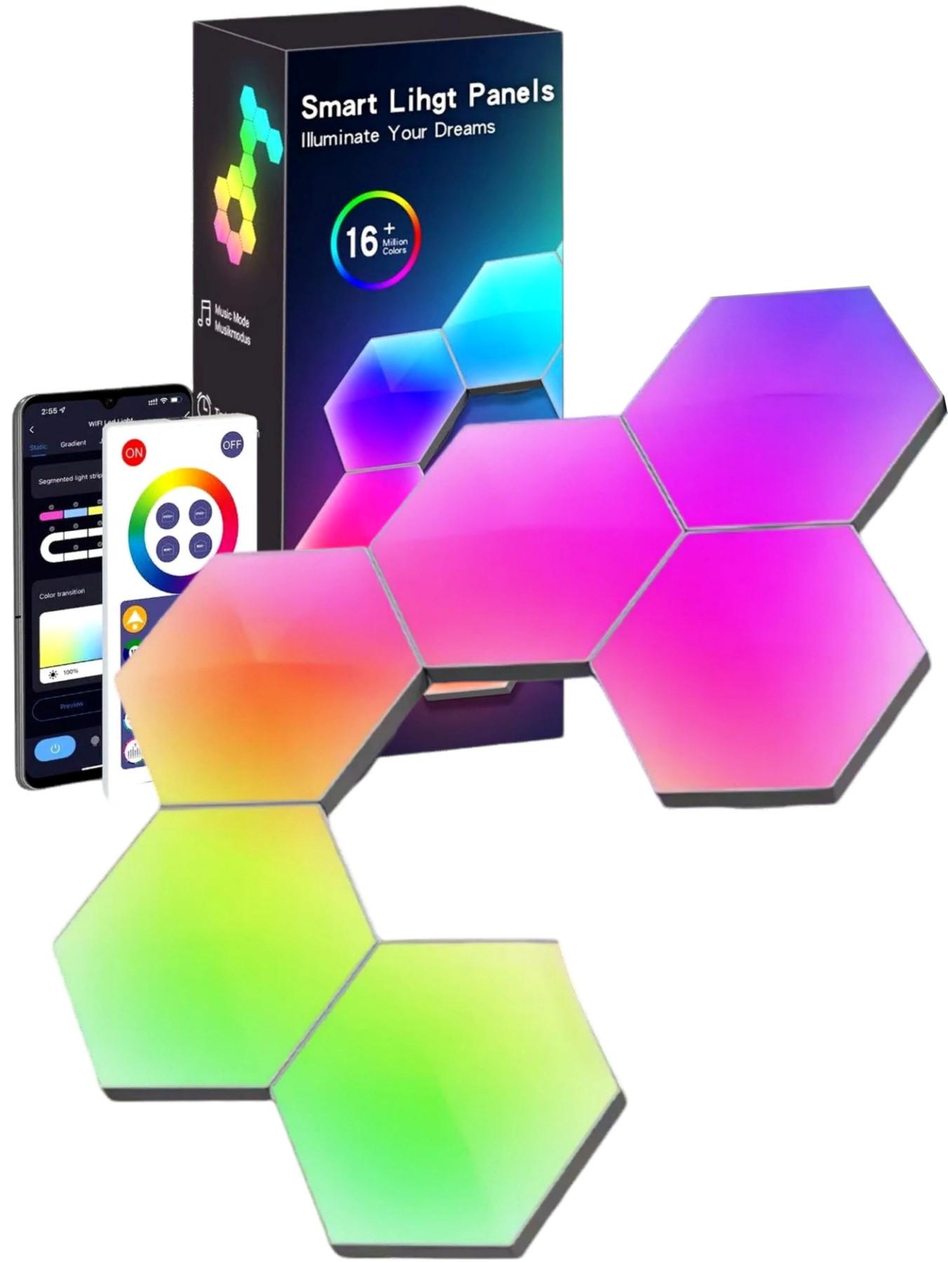 Панелі настінні Tuya Smart Light G01 RGB Wi-Fi 2700-6500K 6 шт. RGB/White (178097)