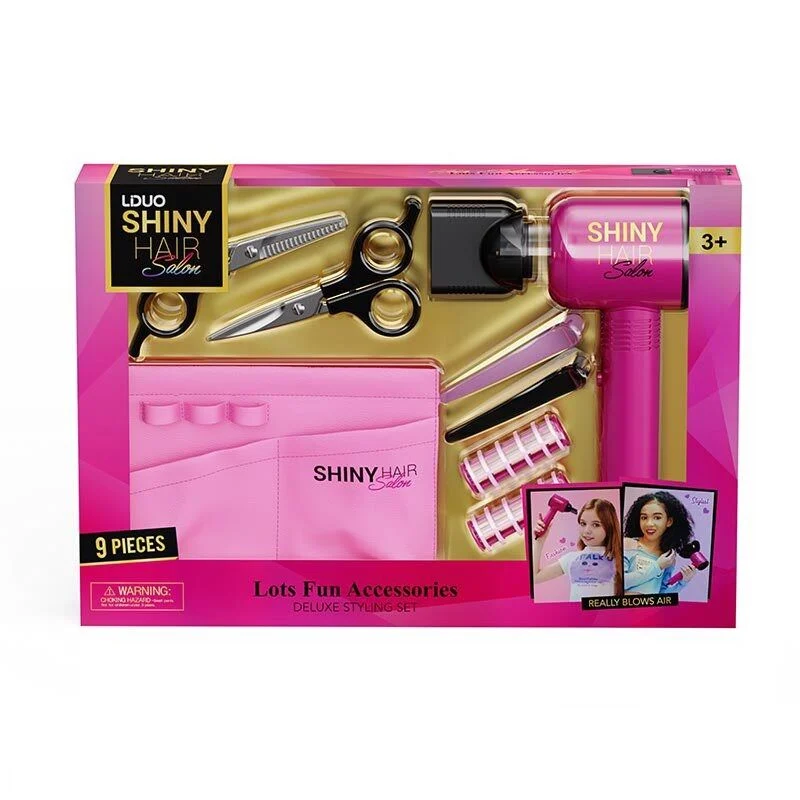 Игровой набор парикмахер функциональный фен/насадка Pink/Black (158461)