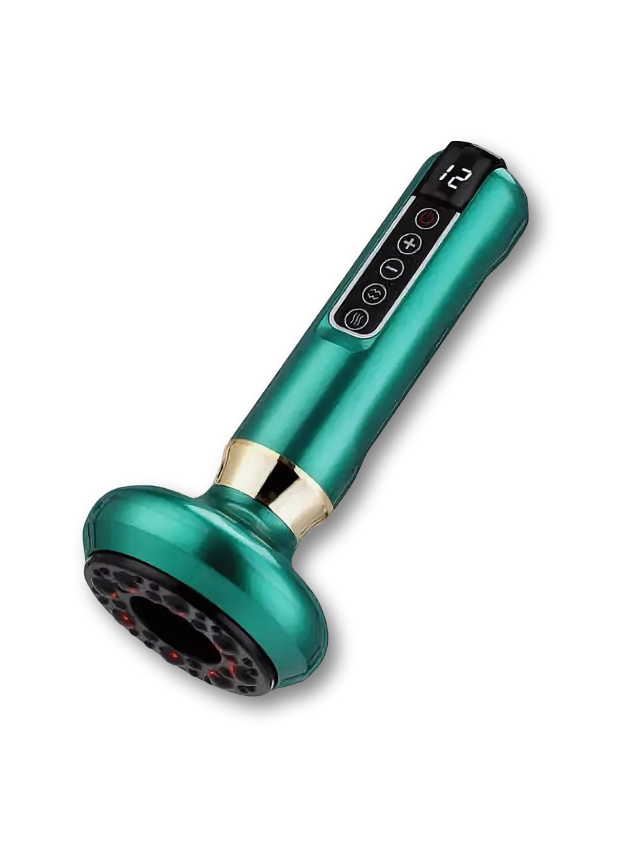 Масажер для всього тіла антицелюлітний вакуумний 12 режимів роботи з інфрачервоним прогріванням USB/Type-C Зелений (4070592227)