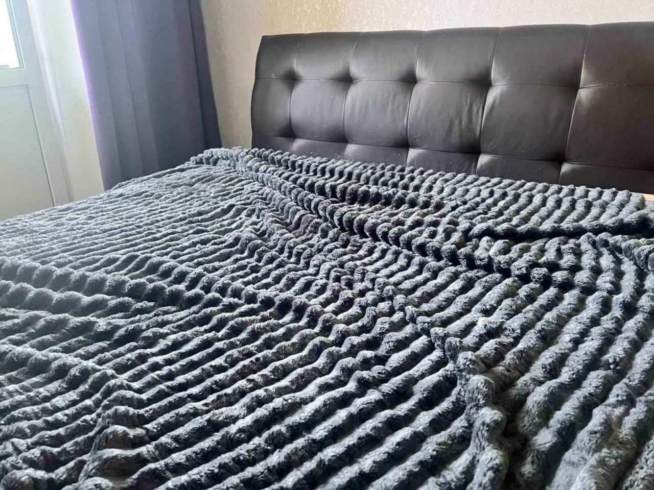 Плед смужка 200х230 см Графіт (Д-Am-sharp-007-04) - фото 4 Плед смужка 200х230 см Графіт (Д-Am-sharp-007-04) - фото 4