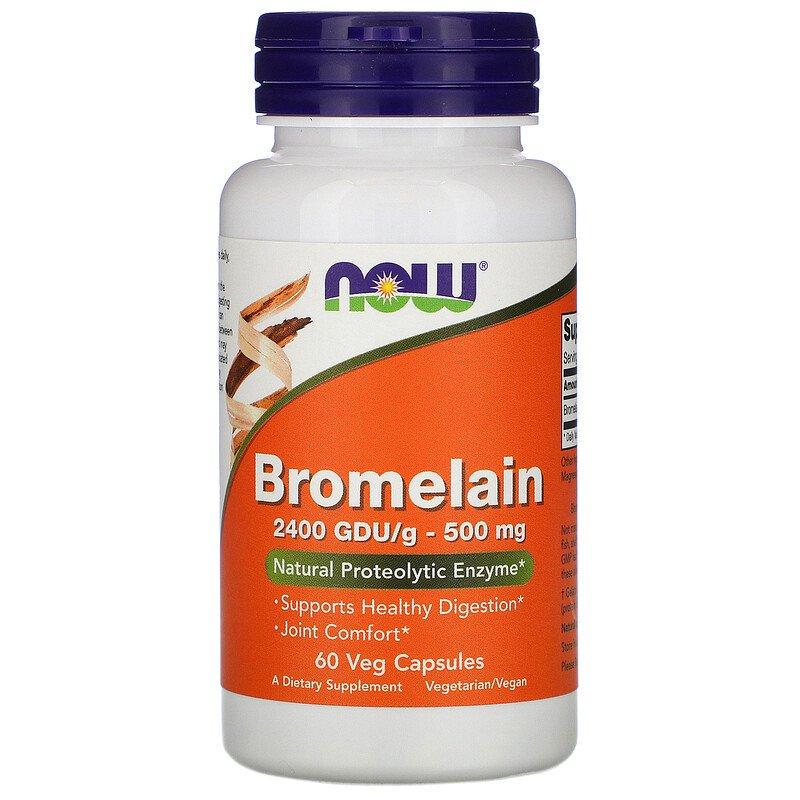 Дієтична добавка NOW Foods Bromelain 500 мг 60 капсул (1018678962)