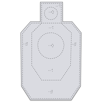 Мішень Gerts IDPA №34 силует 440х760 мм Білий