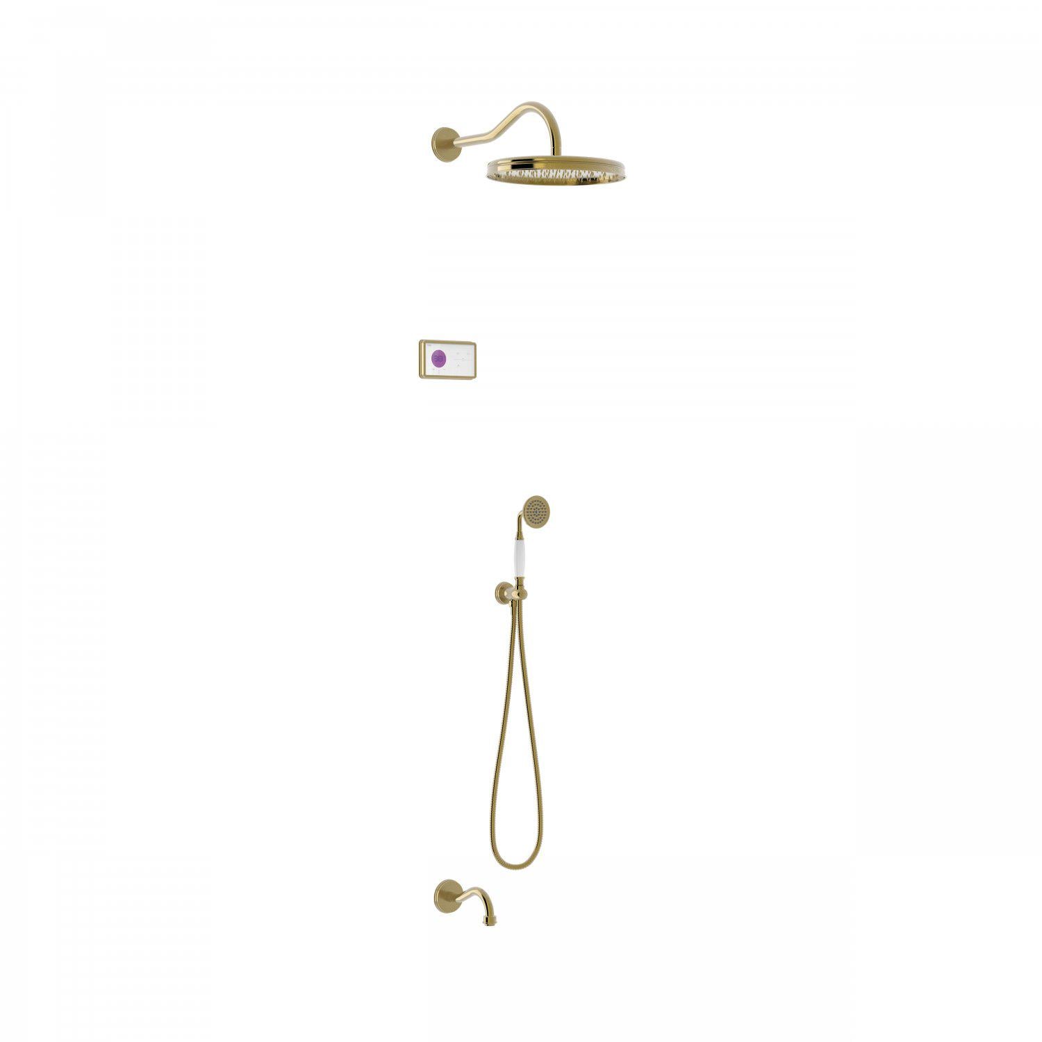 Душевая система скрытого типа Tres SHOWER TECHNOLOGY 09226301LV с верхним душем Бронзовый (113640)