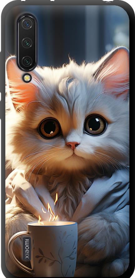 Чехол на Xiaomi Mi 9 Lite White cat (5646b-1834-42517)