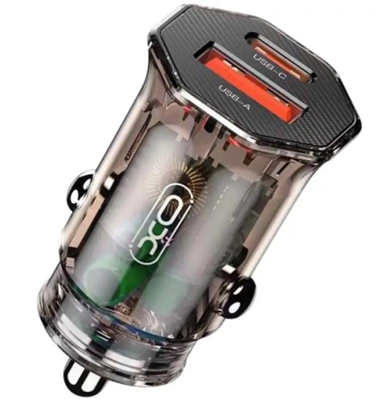 Автомобільний зарядний пристрій XO CC50 QC24W+PD30W Brown
