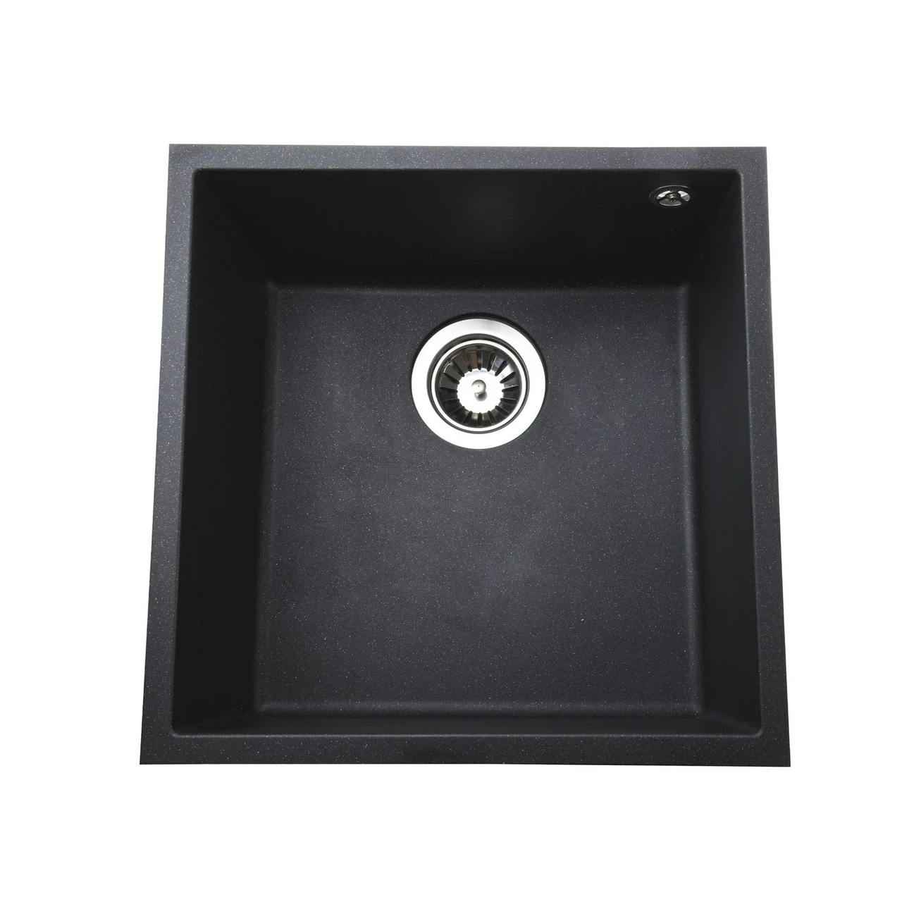 Мойка гранитная Globus Lux AMMER А0001 подстольная 440x440 мм Черный металлик (04000010) Мойка гранитная Globus Lux AMMER А0001 подстольная 440x440 мм Черный металлик (04000010)
