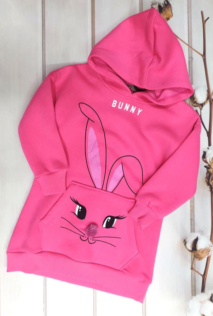 Туніка Tocka kids з зайцем для дівчинки 98 см Рожевий (013218/98)