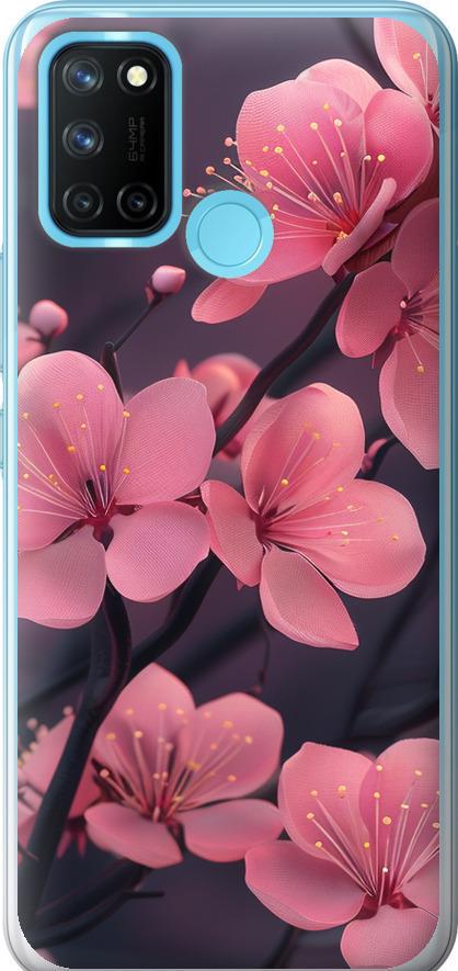 Чехол на Realme C17 Пурпурная сакура (6075u-2121-42517)