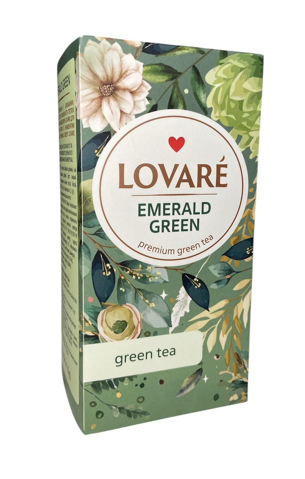 Чай Lovare Emarald green бленд зеленого чая и улуна 24 конвертика (60445) Чай Lovare Emarald green бленд зеленого чая и улуна 24 конвертика (60445)
