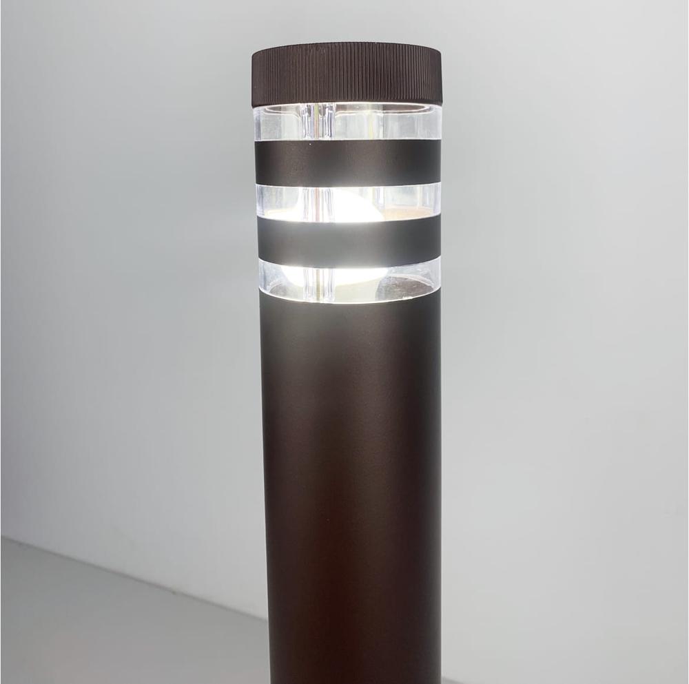 Світильник видовжений вуличний Коричневий (8021 80CM CF стовп) - фото 4