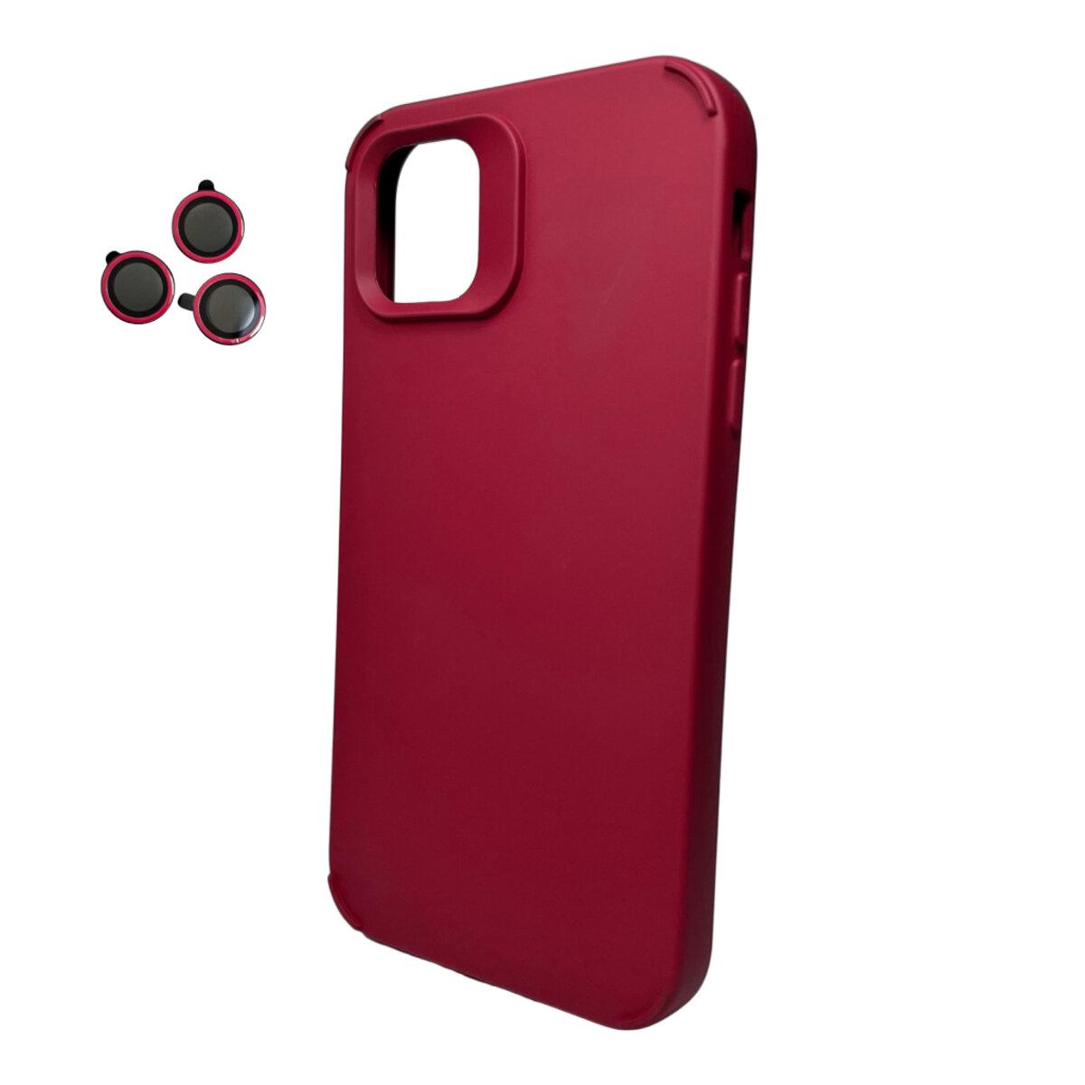 Протиударний чохол Cosmic Silky Cam Protect для Apple iPhone 12/12 Pro Wine Red
