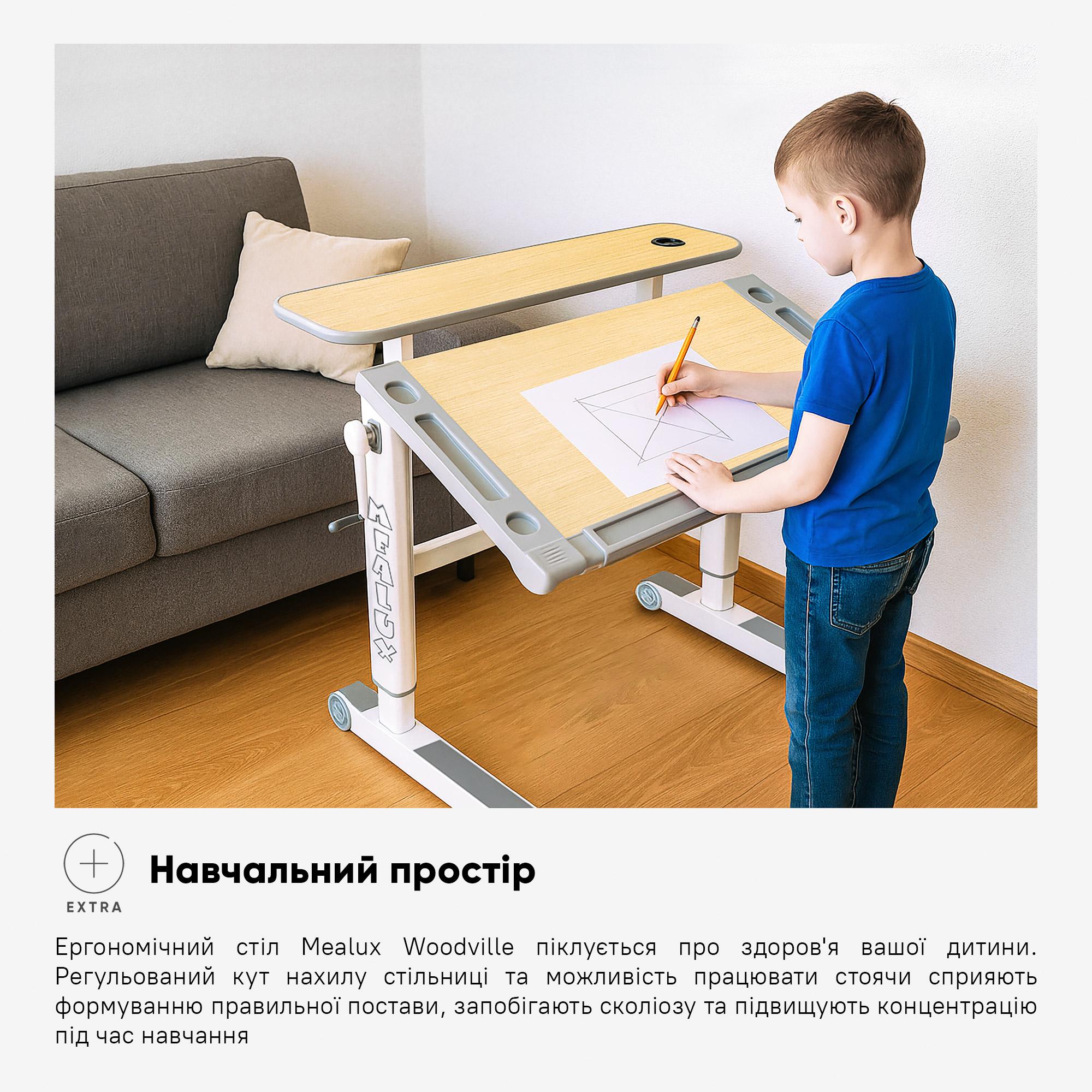 Стіл дитячий Mealux Ergowood L MG Energy Multicolor (BD-810 MG/MC Energy) - фото 4 Стіл дитячий Mealux Ergowood L MG Energy Multicolor (BD-810 MG/MC Energy) - фото 4