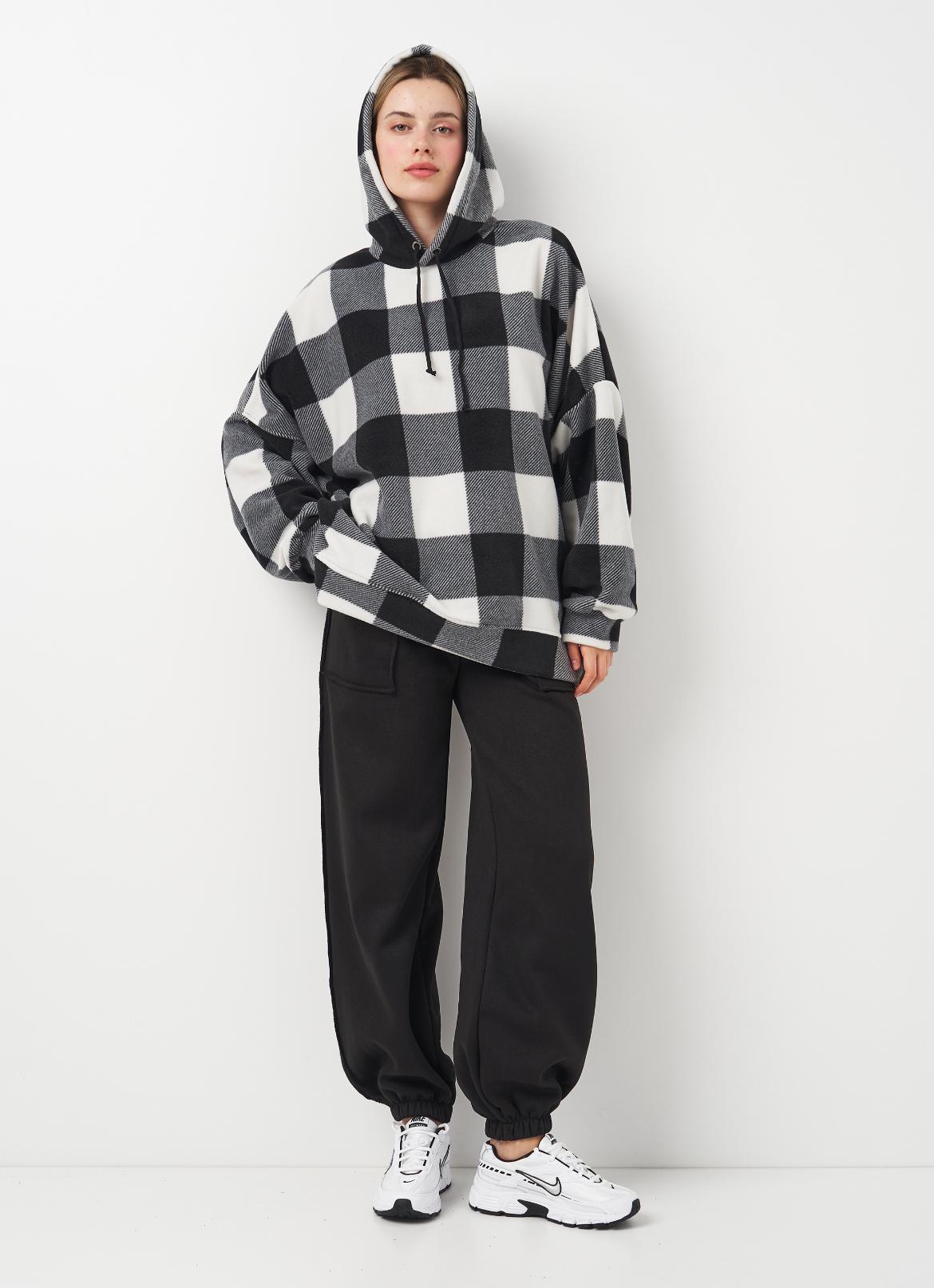 Толстовка на флисе Купер женская р. 54 Черно-белый (211932962) - фото 2 Толстовка на флисе Купер женская р. 54 Черно-белый (211932962) - фото 2