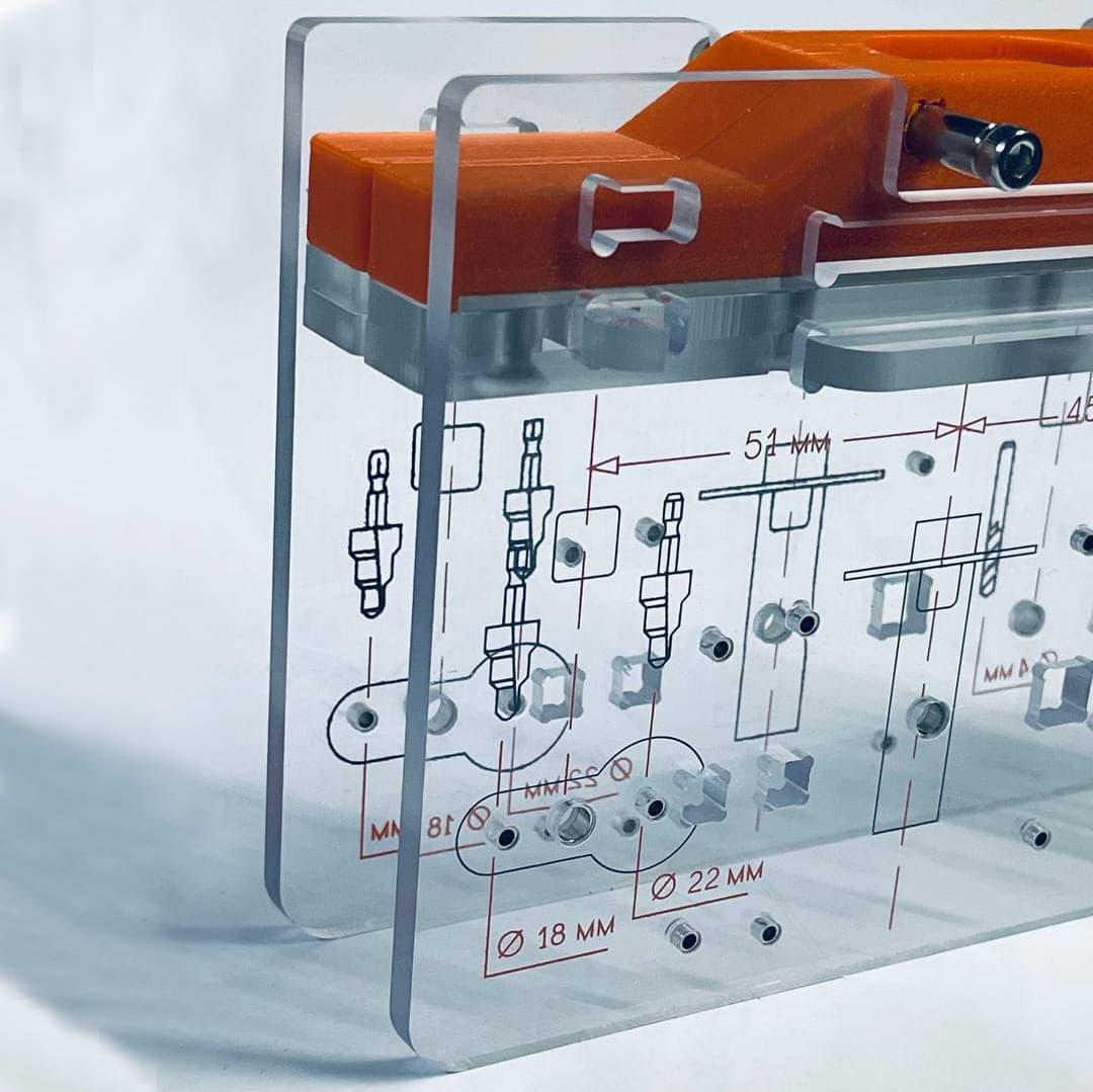 Шаблон розмітки та встановлення дверних ручок MasterFOX (dp-33) - фото 2 Шаблон розмітки та встановлення дверних ручок MasterFOX (dp-33) - фото 2