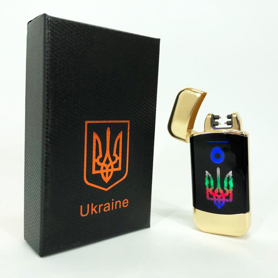 Зажигалка дуговая электроимпульсная зажигалка с USB-зарядкой Украина Lighter Золотой (HL-439) - фото 4 Зажигалка дуговая электроимпульсная зажигалка с USB-зарядкой Украина Lighter Золотой (HL-439) - фото 4