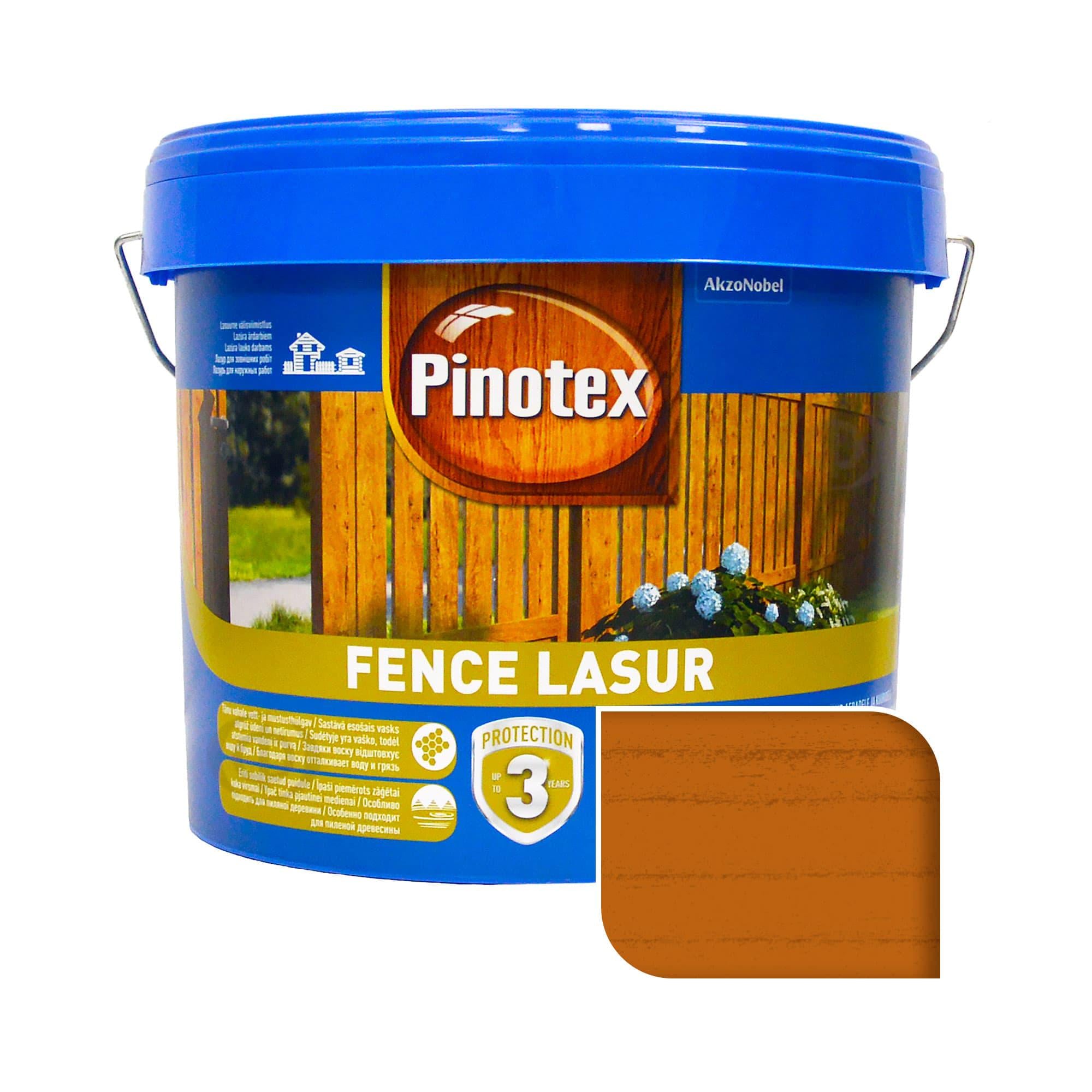 Пропитка для дерева Pinotex Fence Lasur с декоративным эффектом с воском 10 л Орегон (17899)