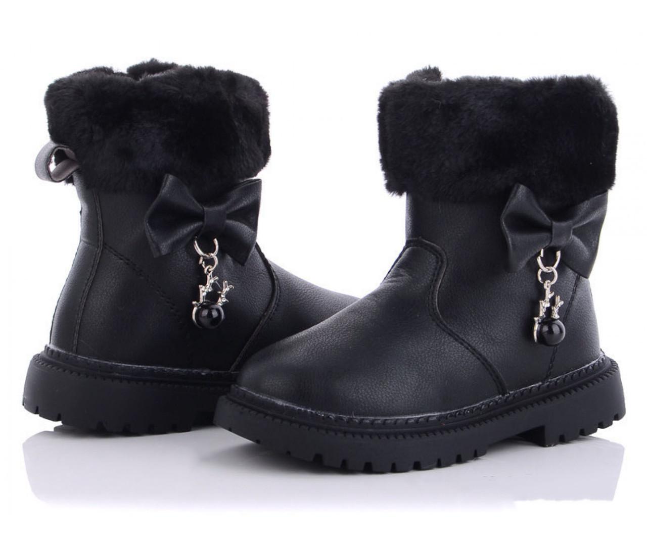 Черевики зимові для дівчаток BBT Kids T5166-1/27 р. 27 Чорний