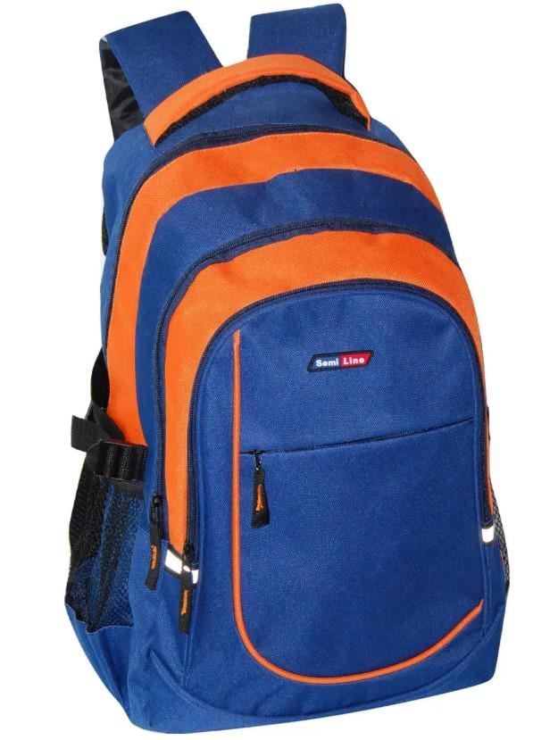 Міський рюкзак SEMI LINE 4668-7 33 л Blue/Orange (63338)