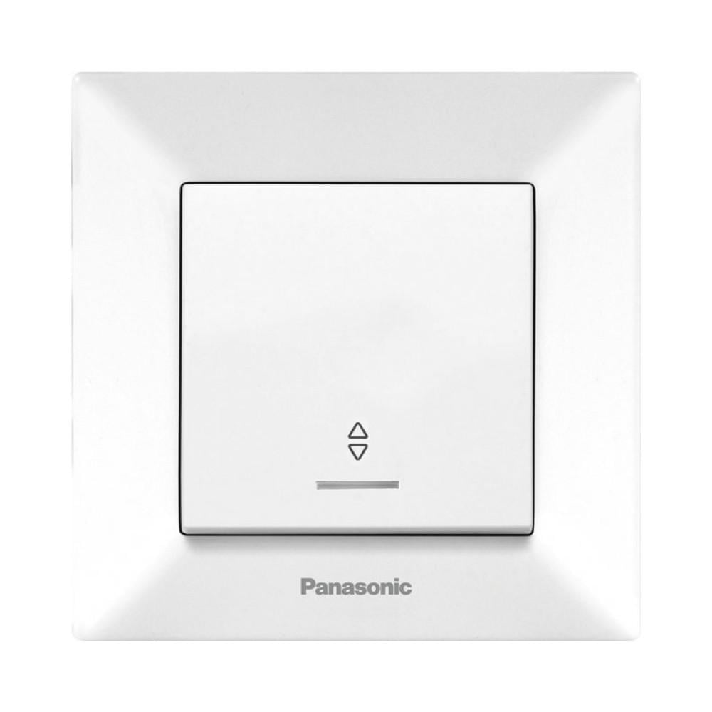 Выключатель проходной Panasonic Arkedia Slim с подсветкой Белый (13606-е) Выключатель проходной Panasonic Arkedia Slim с подсветкой Белый (13606-е)