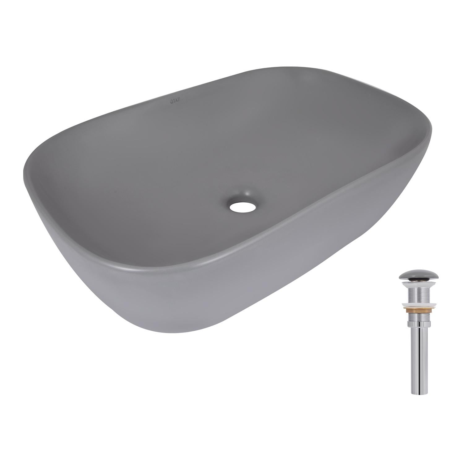 Раковина накладная Qtap Robin 600x390 прямоугольная, серая (QTROB188SG49786) Раковина накладная Qtap Robin 600x390 прямоугольная, серая (QTROB188SG49786)