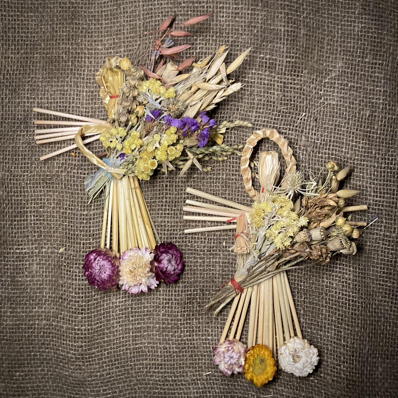 Соломенный ангел с сухоцветами оберег на праздник 17 см (1695834400) - фото 2 Соломенный ангел с сухоцветами оберег на праздник 17 см (1695834400) - фото 2