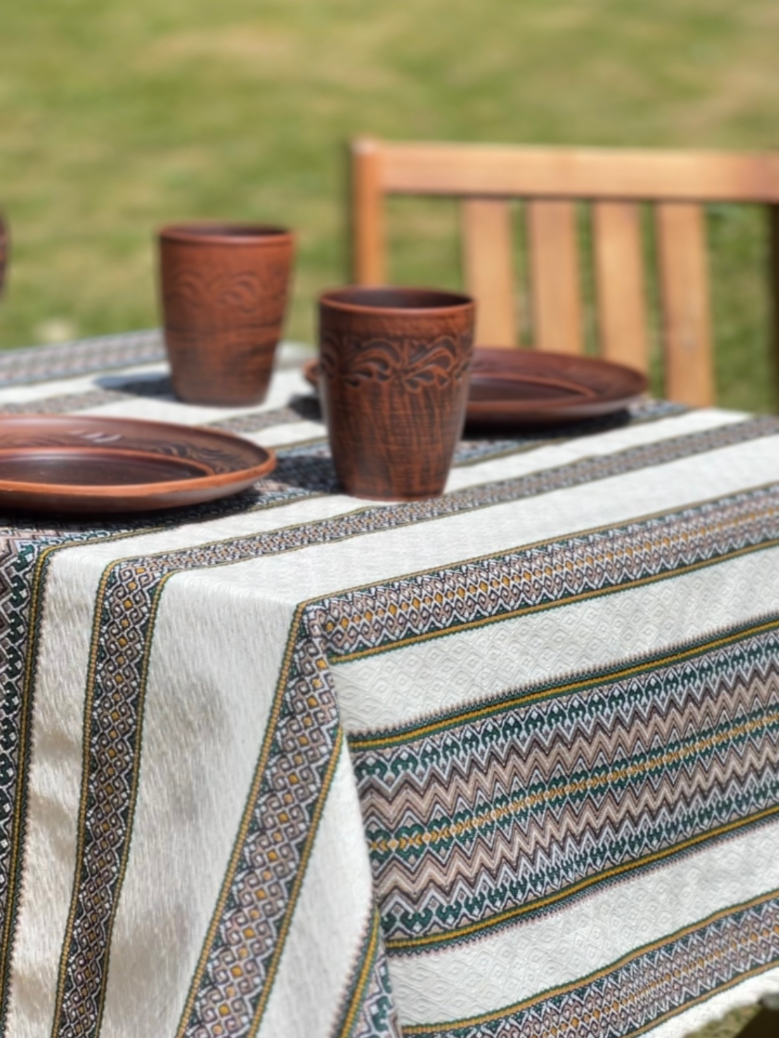 Скатерть льняная пасхальная Стожары с украинским орнаментом 400x150 см (1905-9) - фото 6