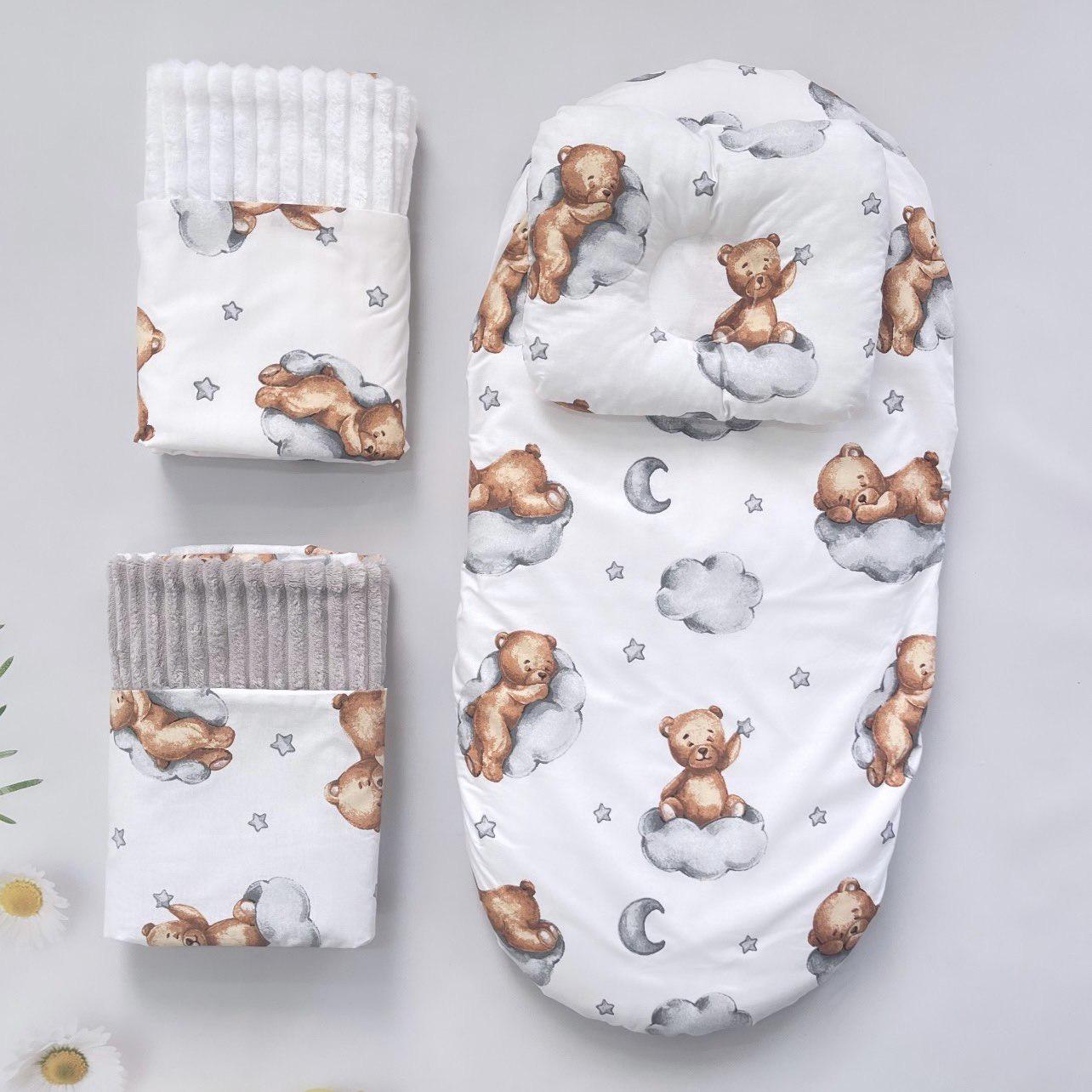 Подушка ортопедическая для новорожденных №10 Медвежонок на облачке (1443) - фото 2