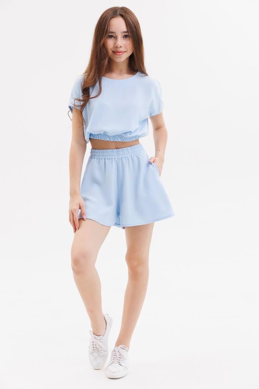 Костюм для девочки летний 140 см Blue (126996)