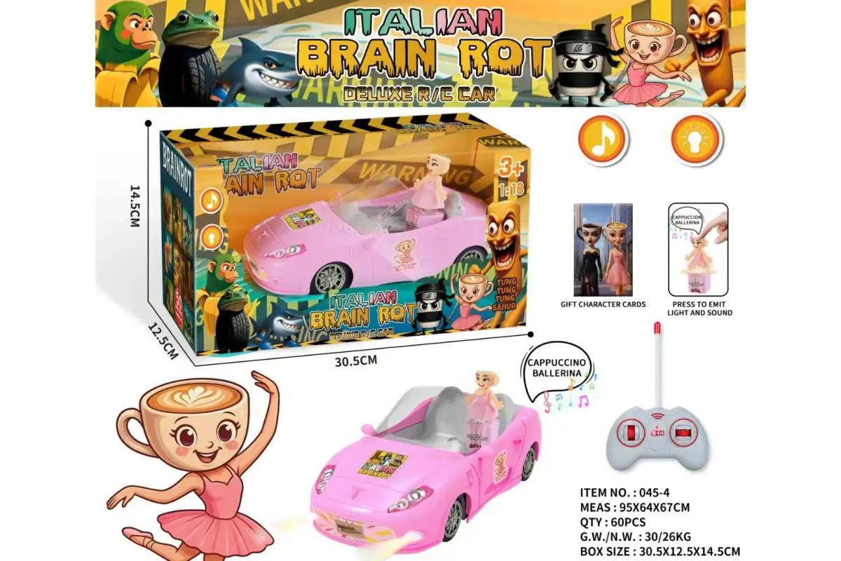 Машинка радиоуправляемая для детей Italian Brain Rot - R/C Car Ballerina Cappuccina Розовый (opt-105401)