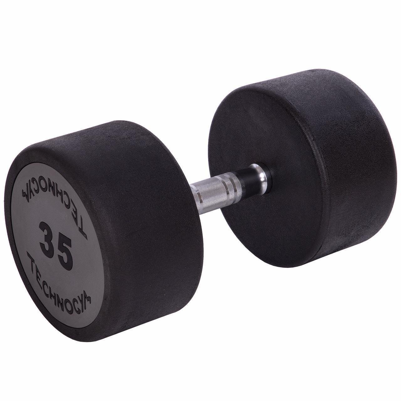 Гантель цельная Technogym LN-1254-35 с полиуретановым покрытием 35 кг (2537551271)
