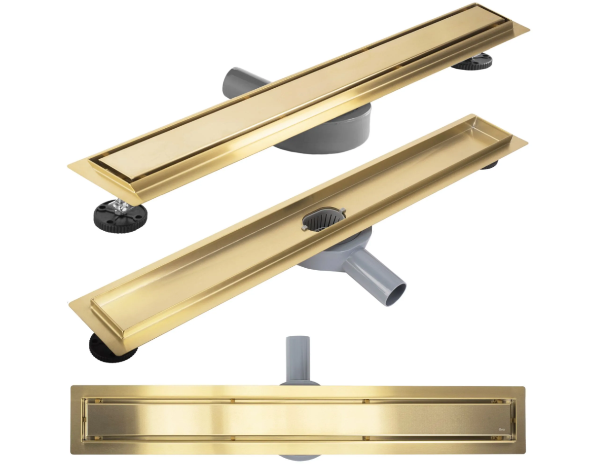 Трап душевой Rea NEOX 90 PRO 2в1 матовое Brushed Gold (2808388600)