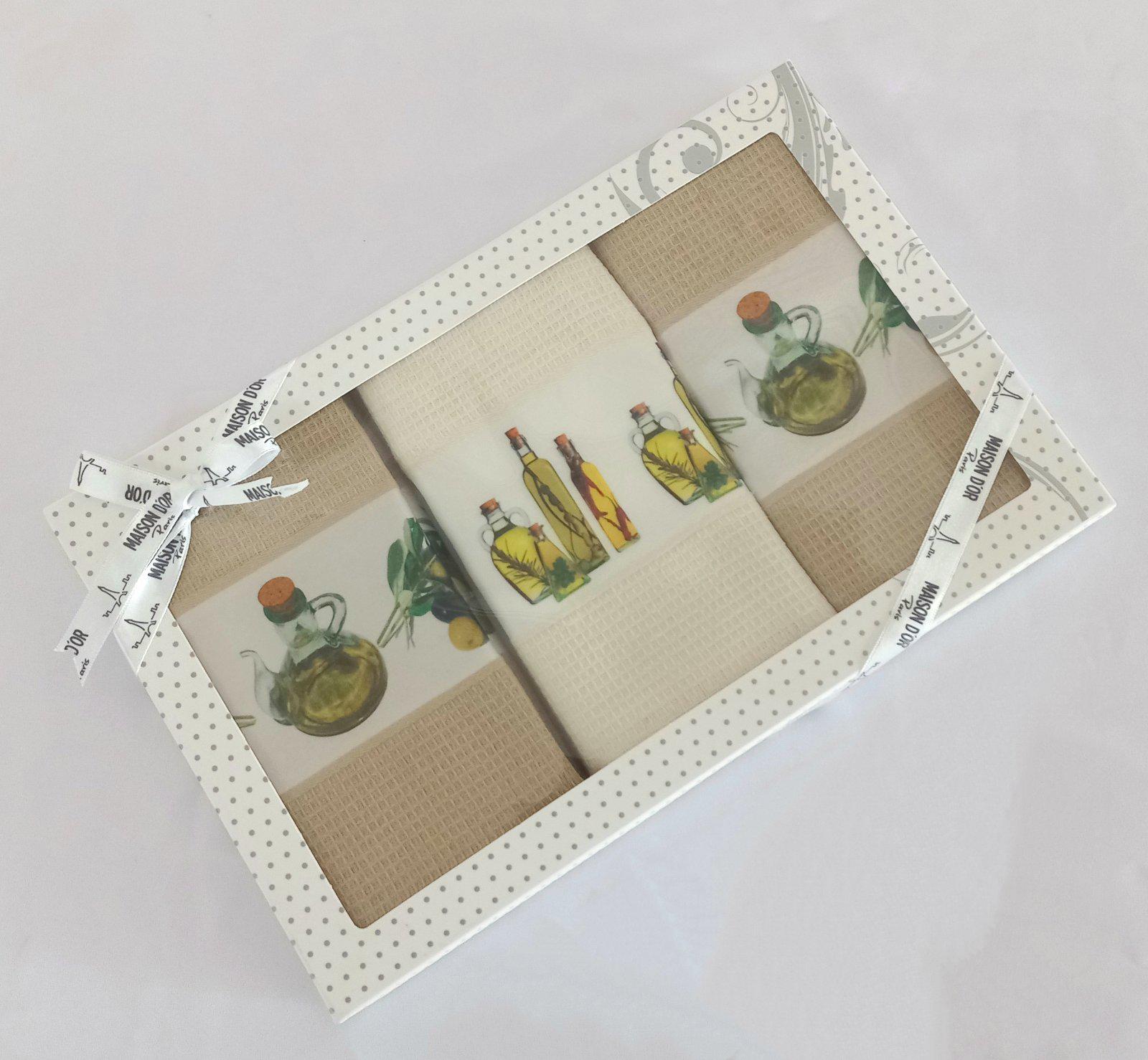 Подарочный набор кухонных полотенец Maison D'or Olive 1 (CN9120)