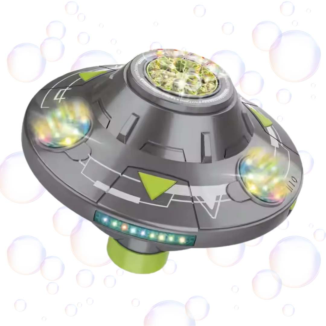 Генератор мыльных пузырей на аккумуляторе для детей космическая тарелка на колесах с подсветкой и звуковыми эффектами Серый Генератор мыльных пузырей на аккумуляторе для детей космическая тарелка на колесах с подсветкой и звуковыми эффектами Серый
