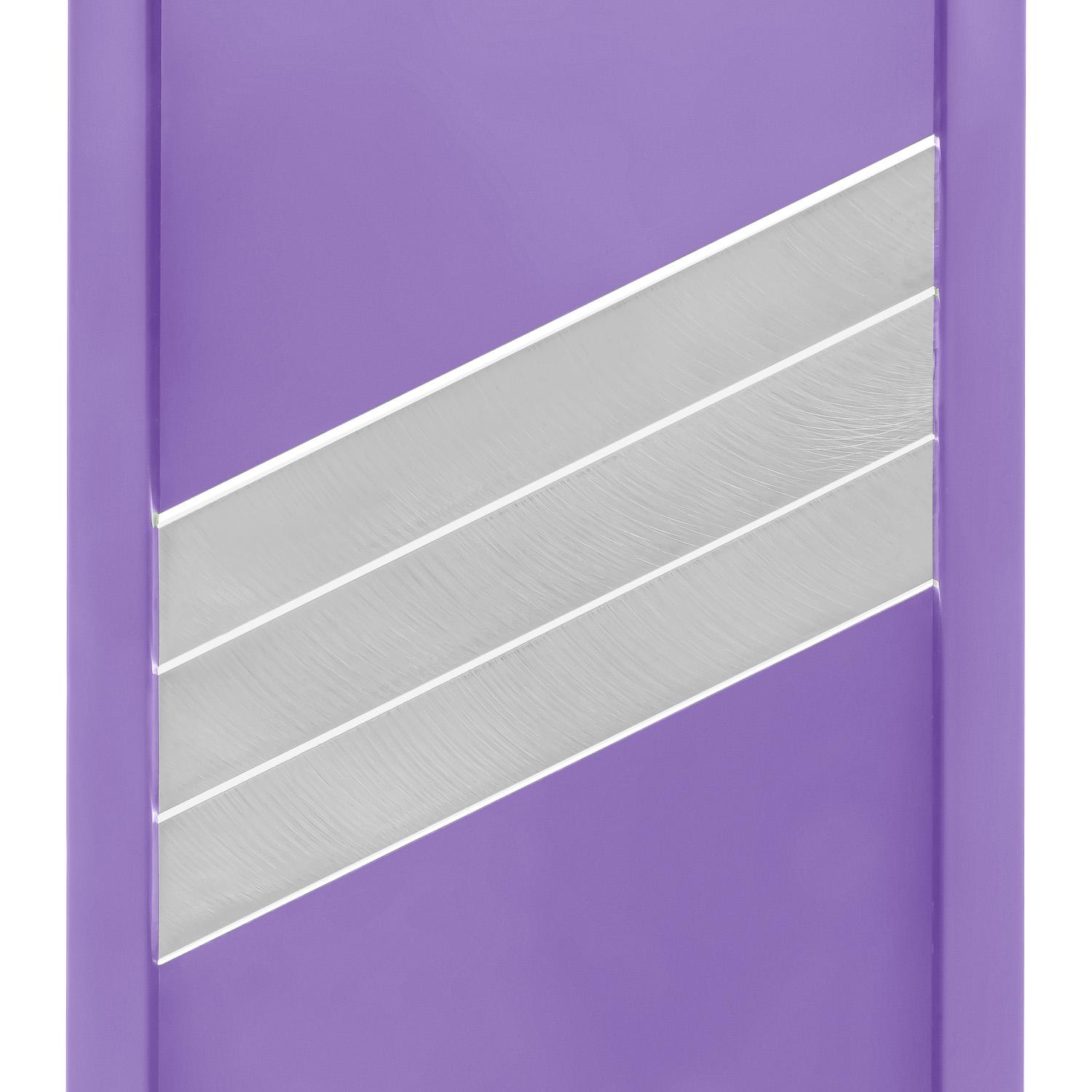 Шинковка для капусты и нарезки овощей/фруктов ручная пластиковая 3 лезвия 16,5х39 см Фиолетовый (86938) - фото 7 Шинковка для капусты и нарезки овощей/фруктов ручная пластиковая 3 лезвия 16,5х39 см Фиолетовый (86938) - фото 7