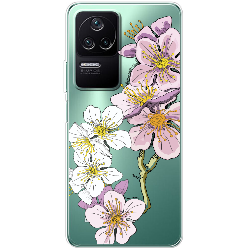 Чехол BoxFace Xiaomi Poco F4 Cherry Blossom Прозрачный силикон (44474-cc4-44474)