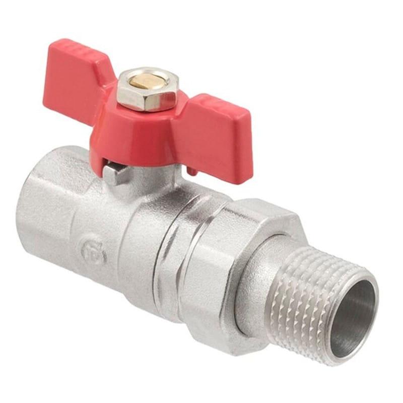 Кран с американкой PLM BASE 3/4" ВЗ прямой латунь (PVC02)