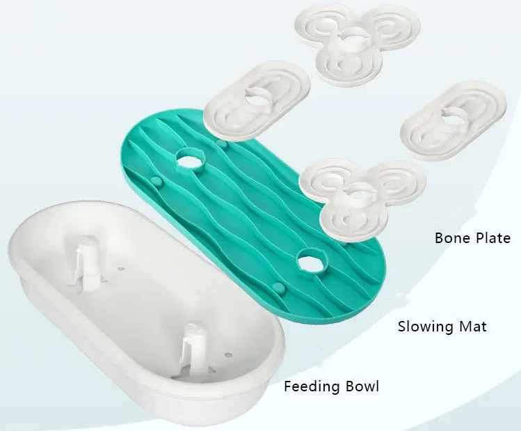 Годівниця лабіринт Slow Food Bowl For Pets для повільного годування тварин подвійна (29370119) - фото 4