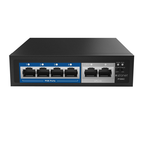 Коммутатор Netis P106C 4хPOE 10/100 Мбит/с 2х10 100Мбит/с (557715)