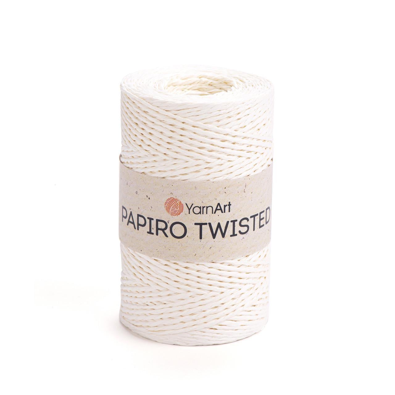 Рафия для макраме/шляп/сумок YarnArt Twisted Papiro витая 100 г 170 м Натуральный №1307 (2664225701)