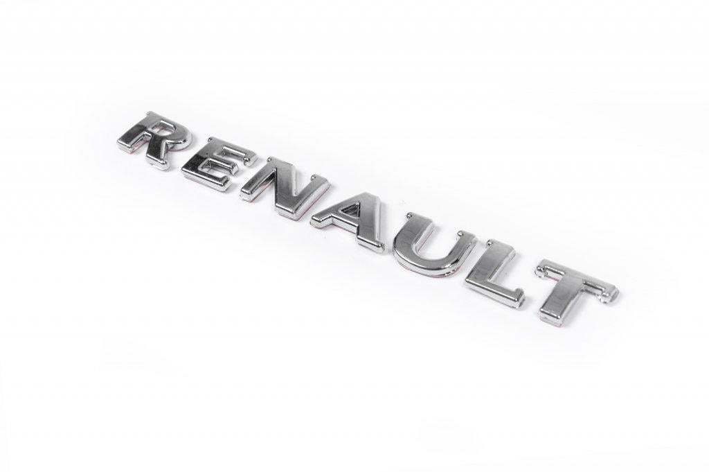 Надпись Renault 133 ммx18 мм Davs Auto для Renault Megane II 2004-2009 гг. abs-пластик Хром